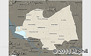 Shaded Relief 3D Map of Kampong Thom, darken