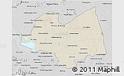 Shaded Relief 3D Map of Kampong Thom, desaturated