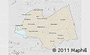 Shaded Relief 3D Map of Kampong Thom, lighten, desaturated