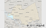 Shaded Relief 3D Map of Kampong Thom, semi-desaturated