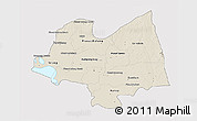 Shaded Relief 3D Map of Kampong Thom, single color outside