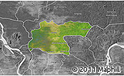 Satellite 3D Map of Baray, desaturated
