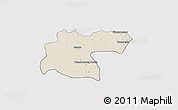 Shaded Relief 3D Map of Baray, cropped outside
