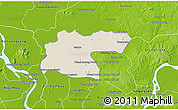 Shaded Relief 3D Map of Baray, physical outside
