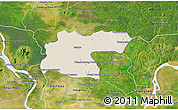 Shaded Relief 3D Map of Baray, satellite outside