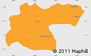 Political Simple Map of Baray, single color outside