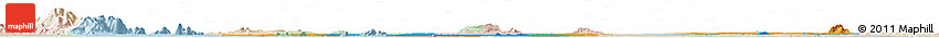 Political Horizon Map of Kampong Thom, lighten