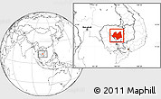 Blank Location Map of Kampong Thom