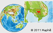 Physical Location Map of Kampong Thom