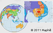 Political Location Map of Kampong Thom
