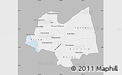 Gray Map of Kampong Thom, single color outside