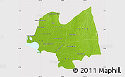 Physical Map of Kampong Thom, cropped outside