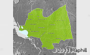 Physical Map of Kampong Thom, desaturated