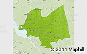 Physical Map of Kampong Thom, lighten