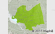 Physical Map of Kampong Thom, lighten, semi-desaturated