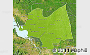 Physical Map of Kampong Thom, satellite outside