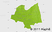 Physical Map of Kampong Thom, single color outside