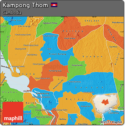 Political Map of Kampong Thom