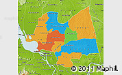 Political Map of Kampong Thom, physical outside