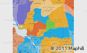 Political Map of Kampong Thom, political shades outside