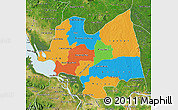 Political Map of Kampong Thom, satellite outside