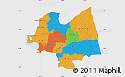 Political Map of Kampong Thom, single color outside