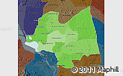 Political Shades Map of Kampong Thom, darken