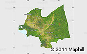Satellite Map of Kampong Thom, single color outside