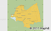 Savanna Style Map of Kampong Thom, single color outside