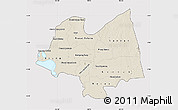 Shaded Relief Map of Kampong Thom, cropped outside