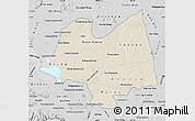 Shaded Relief Map of Kampong Thom, desaturated