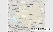 Shaded Relief Map of Kampong Thom, semi-desaturated