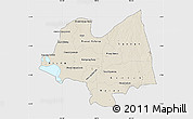 Shaded Relief Map of Kampong Thom, single color outside