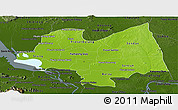 Physical Panoramic Map of Kampong Thom, darken