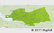 Physical Panoramic Map of Kampong Thom, lighten