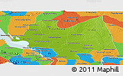 Physical Panoramic Map of Kampong Thom, political outside