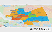 Political Panoramic Map of Kampong Thom, lighten