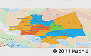 Political Panoramic Map of Kampong Thom, lighten