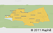 Savanna Style Panoramic Map of Kampong Thom, single color outside
