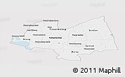 Silver Style Panoramic Map of Kampong Thom, single color outside