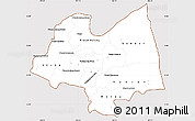 Classic Style Simple Map of Kampong Thom, cropped outside