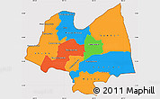 Political Simple Map of Kampong Thom, cropped outside