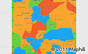 Political Simple Map of Kampong Thom