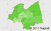 Political Shades Simple Map of Kampong Thom, cropped outside