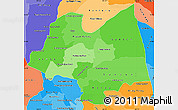 Political Shades Simple Map of Kampong Thom