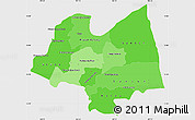 Political Shades Simple Map of Kampong Thom, single color outside