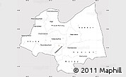 Silver Style Simple Map of Kampong Thom, cropped outside