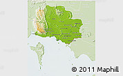 Physical 3D Map of Kampot, lighten