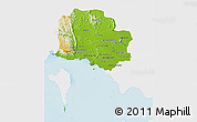 Physical 3D Map of Kampot, single color outside