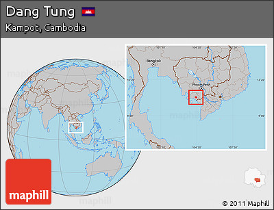 Gray Location Map of Dang Tung